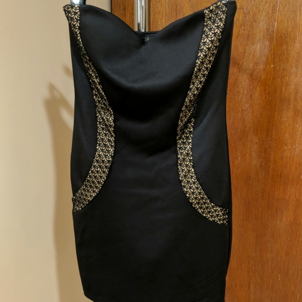Strapless mini dress